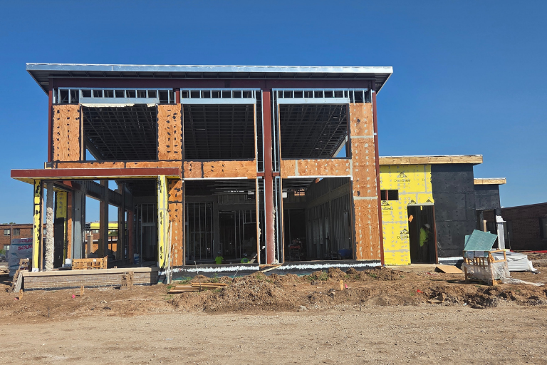 Photo of exterior under construction at Salina Presbyterian Manor