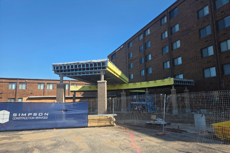 Photo of exterior under construction at Salina Presbyterian Manor
