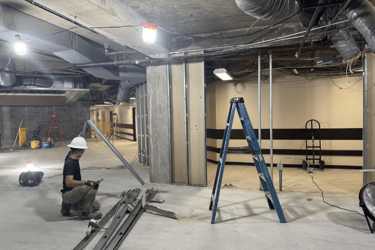 Photo of space under construction at Salina Presbyterian Manor
