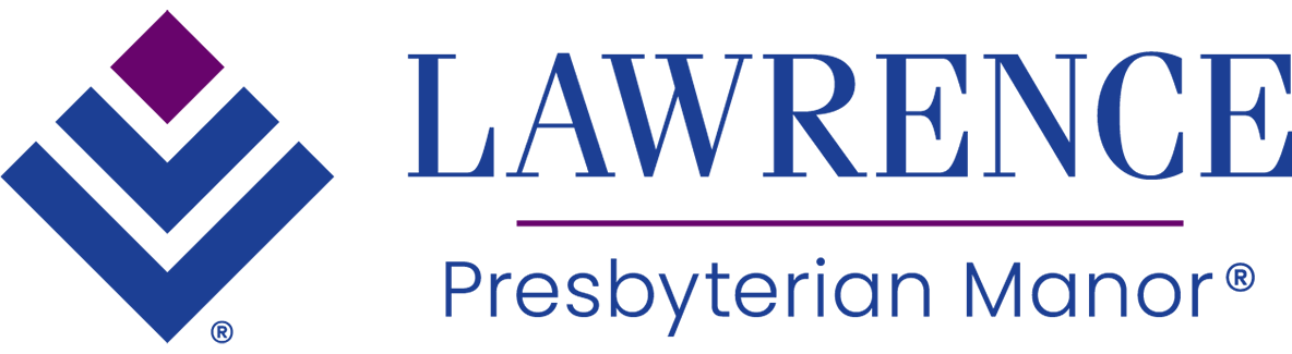 Logo of WAA (World Angioedema Association), featuring a purple icon and text, with the Lawrence Header, on a blue background.