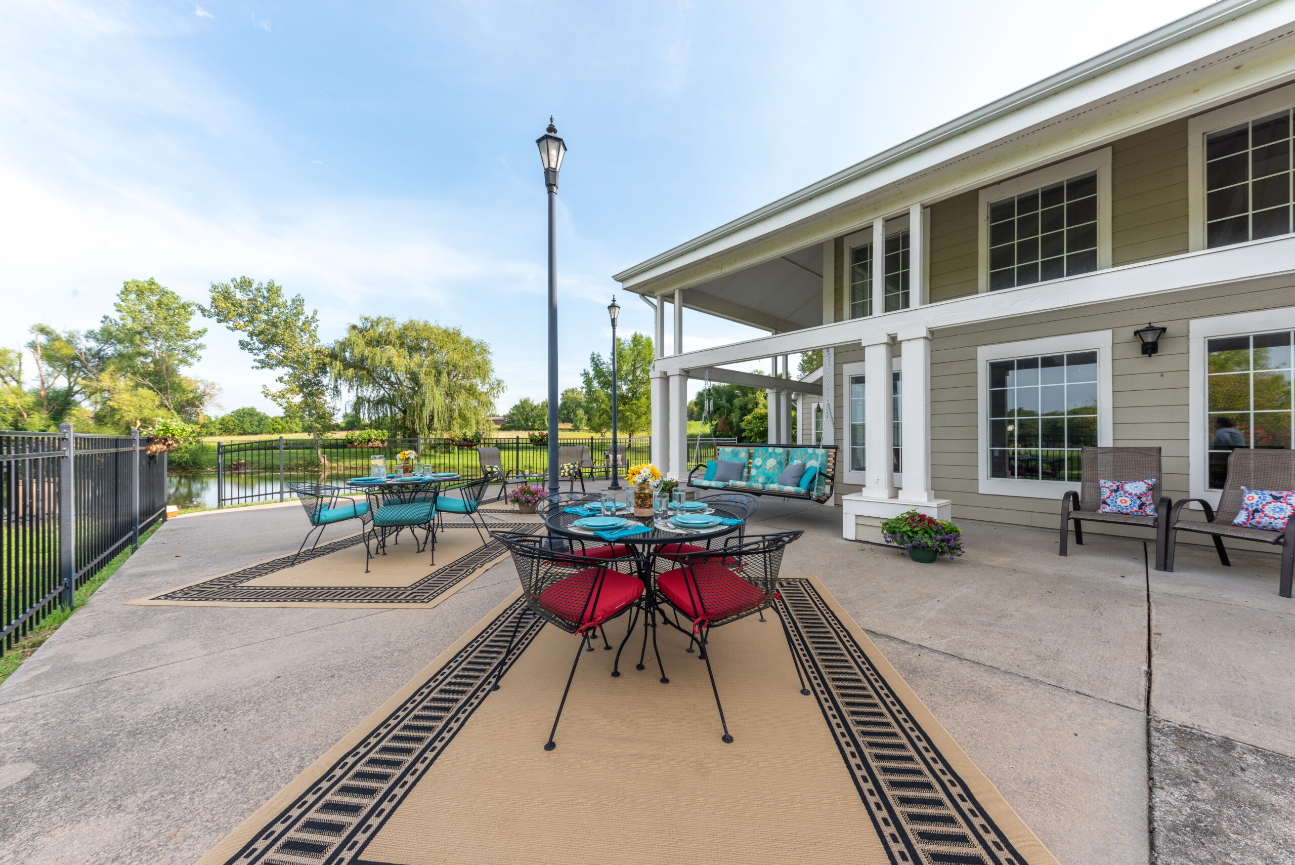 FSPV PATIO Photograhed by Rebekah Houser. FSPV Outdoor patio with tables set up