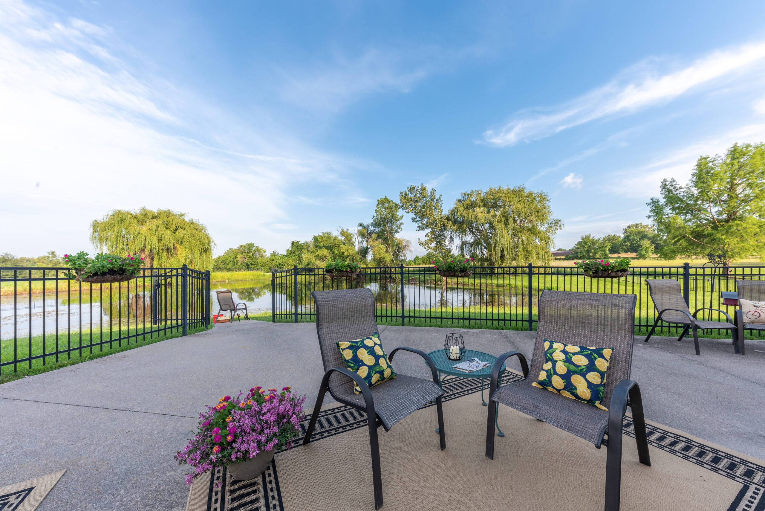 Photograhed by Rebekah Houser. FSPV Outdoor patio with tables set up